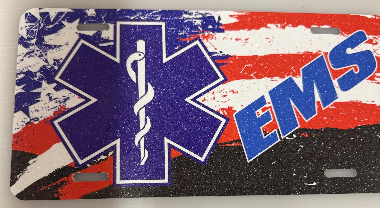EMS License Plate